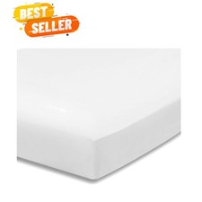 Ultra-Soft Microfiber Fitted Crib Sheet for Standard 28x52 Mattresses - White