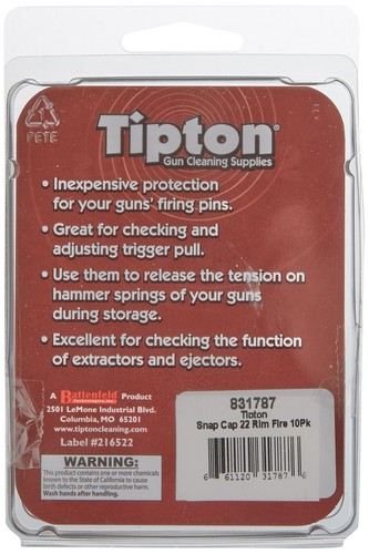 Tipton Snap Caps 22 LR, Per 10 - Picture 2 of 6