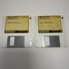 Vintage Microsoft Word 3.0 Apple Macintosh 800K Floppy Disks Program  Utilities