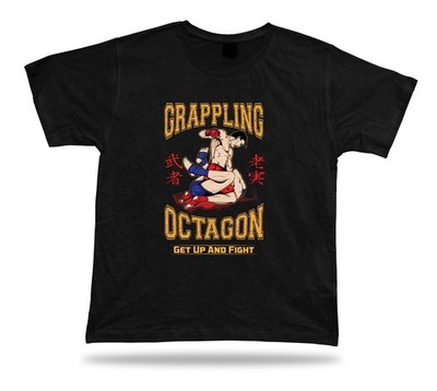 Grappling Octagon Get Up and Fight awesome vector tshirt special birth apparel