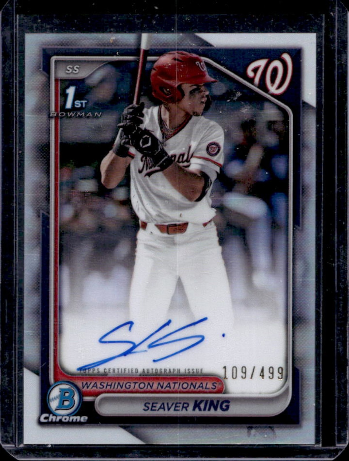 2024 Bowman Draft Seaver King Chrome Auto Refractor 1st #/499 Nationals
