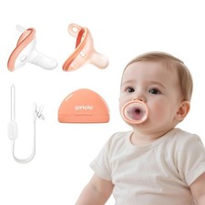 Baby Pacifiers BreastLike Thumb Shape 06 Months 2 Pack with Clip Case