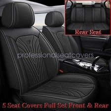 Front Rear Seat Cover Set Waterproof 5-seats Fits Chrysler 300 Pacifica Cirrus