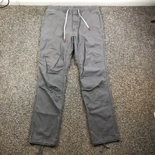 Topo Designs Pants Canvas Hiking Drawstring Gray Mens Medium ~ 32x31