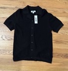 DKNY schwarzes Button-Down Stretchhemd für Herren Größe Small neu mit Etikett