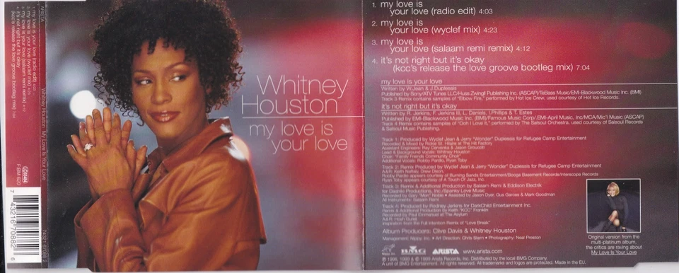Whitney Houston - My Love Is Your Love (4 Track Maxi CD) - Bild 1 von 1