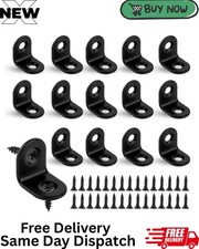 Small Angle Brackets, 16Pcs L Brackets, Stainless Steel Corner Bracket for Wood,