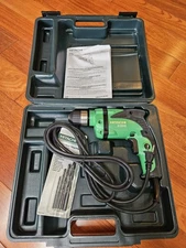 New in Case 3/8" Hitachi Drill Model D10VH with Drill Bits