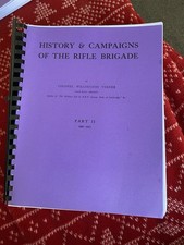 History & Canpaigns Of The Rifle Brigade. Part 2. By Colonel. Verner. Book.