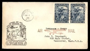 Mayfairstamps Canada Flight 1934 Kewagama to Rouyn Air Mail Cover aaz_12987