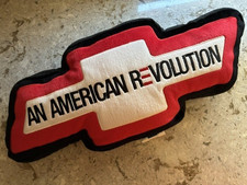 Vintage GM Chevrolet An American Revolution Logo Plush Embroidered Pillow 20?