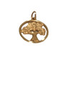 Vintage James Avery Oak Tree with S for Schreiner University 14k Gold Pendant — photo 5