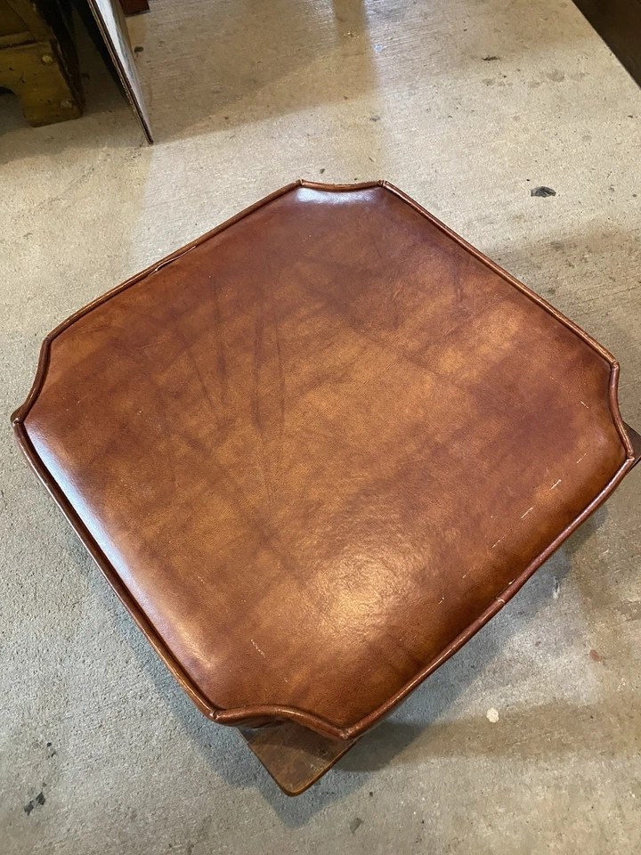 Ethan Allen Dark Antiqued Pine Old Tavern Stackable Footstool Ottoman - Image 2 of 4