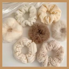 7Pcs Hair Scrunchies Set Women Girls Plush Elastic Ponytail Holder Accessories