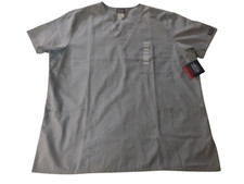 Cherokee Workware Men's Lg 4976 Gray V Neck Scrub Top NWT