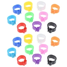 100PCS Pigeon Leg Rings Identification Bands Mixed Color Plastic Bird Supplies