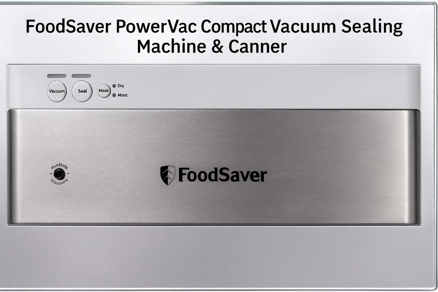 🧊 FoodSaver PowerVac Compact Vacuum Sealing Machine & Canner – Stainless & Wht