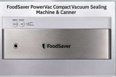  FoodSaver PowerVac Compact Vacuum Sealing Machine & Canner   Stainless & Wht