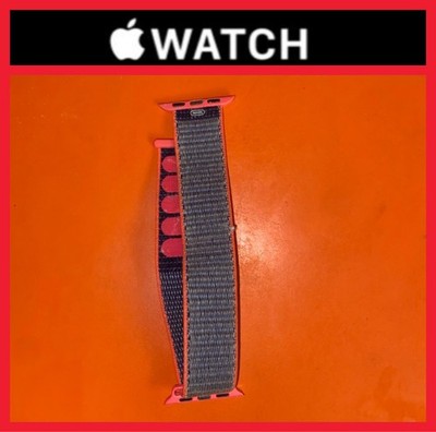 Oem Genuine Apple Nylon Band for Apple Watch 38mm - Gray Pink Accent