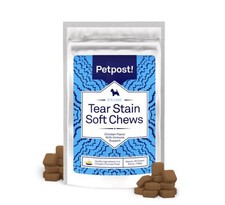 Petpost Tear Stain Remover Soft Chews for Dogs Chicken Flavor Cranberry