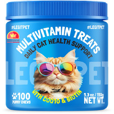 Multivitamin Cat Treats Vitamins for Indoor Cats Skin  Coat Digestion Immunity