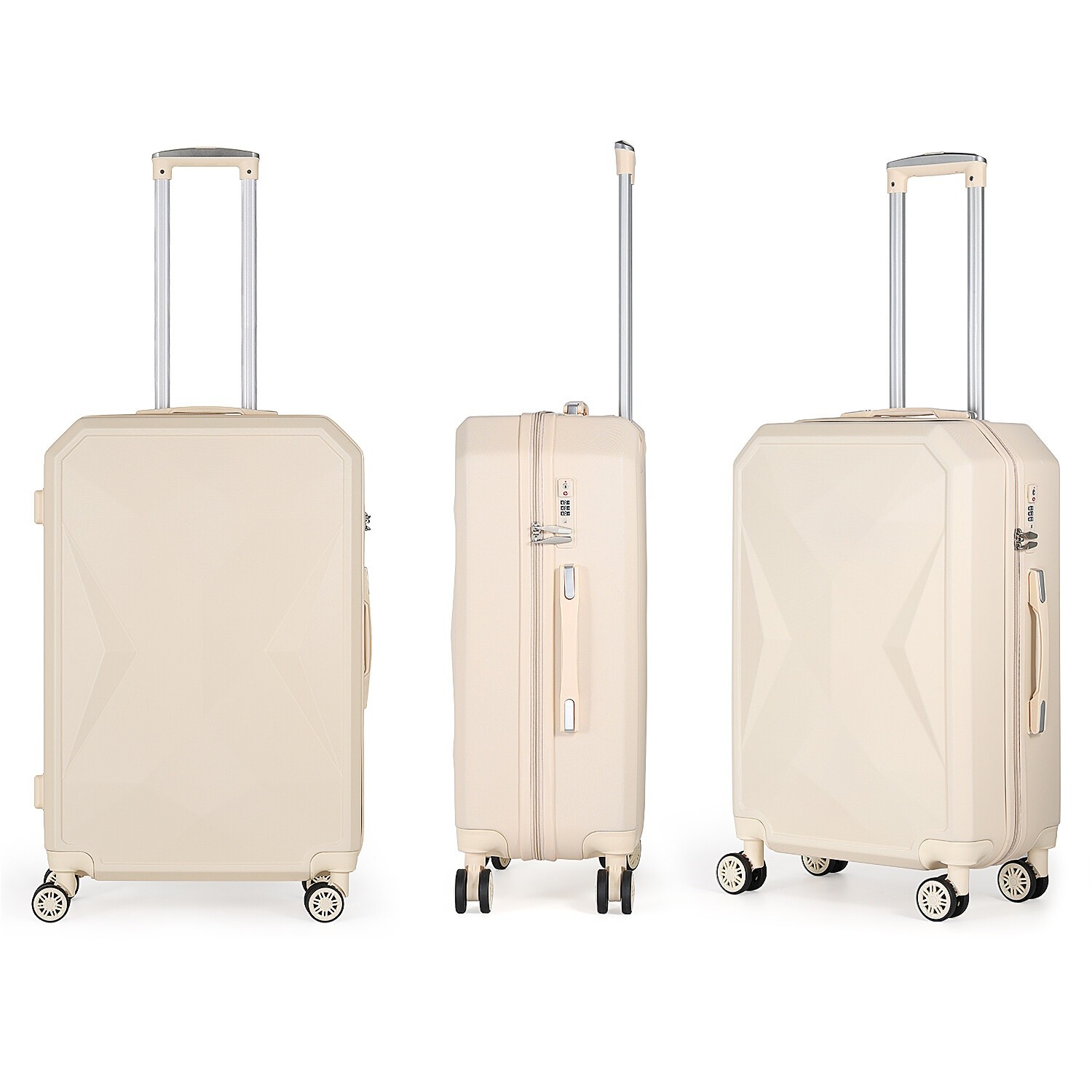28" Travel Luggage Hardside Lightweight Suitcase with Spinner Wheels TSA Lock