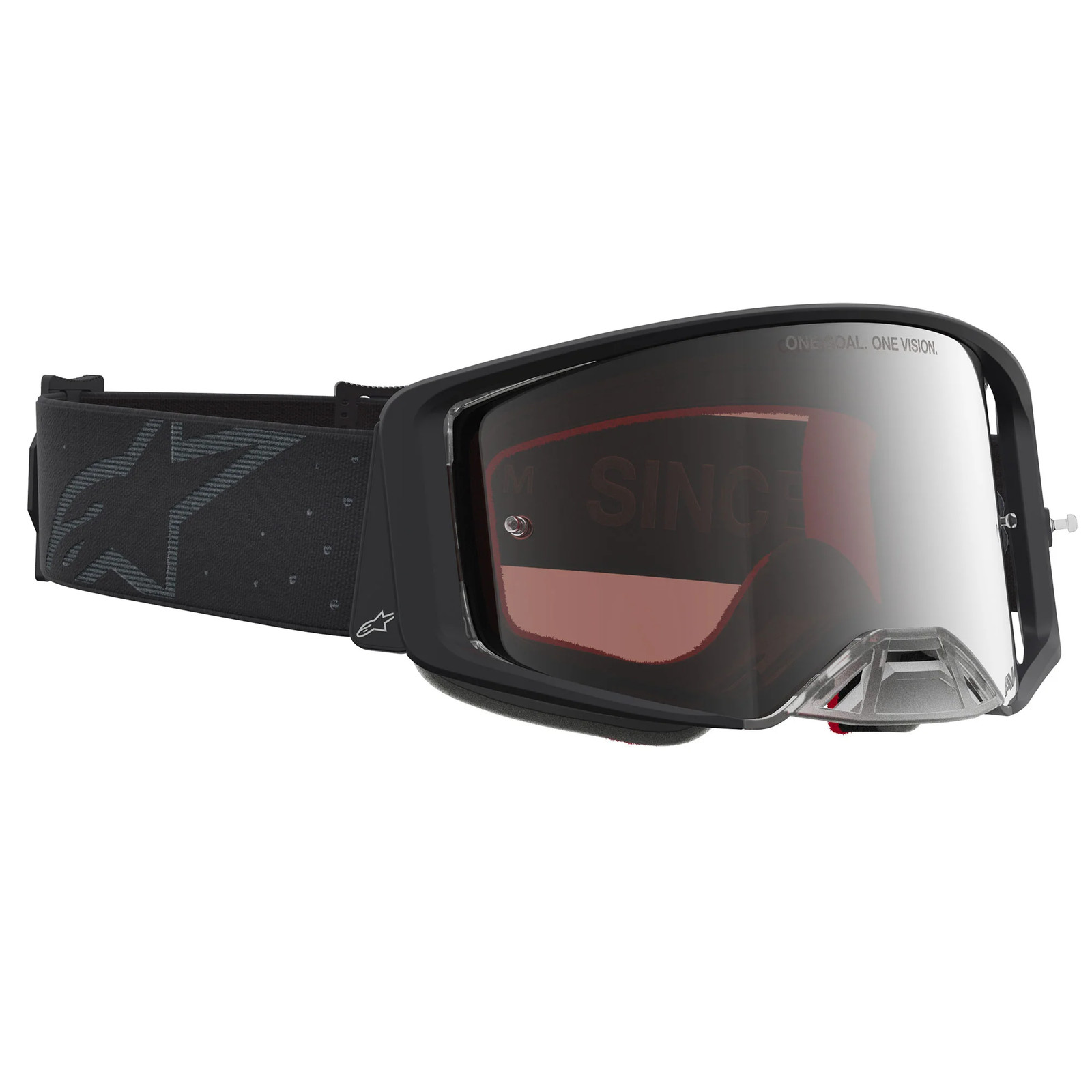 Alpinestars Black/Silver Supertech Cloak Goggles Mirror Size: One Size - Image 5