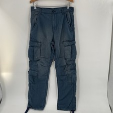 Free People Ripstop Utility Cargo Pants in Blue Women  s Size 4 - Measures 30x30