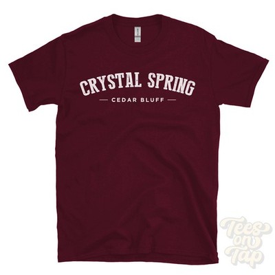 CRYSTAL SPRING CEDAR BLUFF T-SHIRT City of Roanoke Virginia USA Uni Geschenk