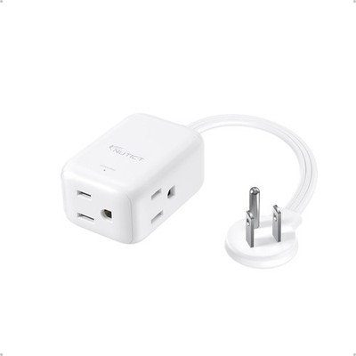 Flat Extension Cord Short 1.5ft ETL Listed 3 Prong Indoor Extension Cord with...