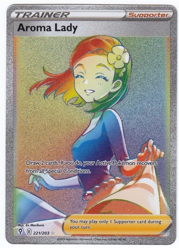 Aroma Lady 221/203 Pokemon TCG SWSH07: Evolving Skies Secret Rare Near Mint