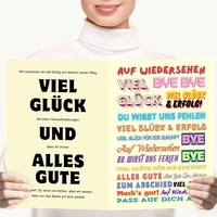 Abschiedskarte Kollegen A4 Mit Umschlag, Abschiedsgeschenk Kollegen, Karte