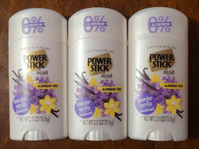 Lot of 3 - Power Stick For Her Lavender Vanilla Deodorant Aluminum Free 2.5oz
