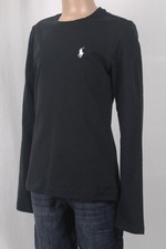 Polo Ralph Lauren Girls Black Long Sleeve Crewneck Tee T-Shirt NWT