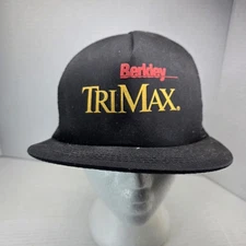 Vintage Berkley TriMax Stylemaster Trucker Hat Black USA Snapback