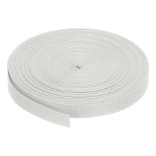 Flat Nylon Webbing Strap 3/8 Inch 10 Yards Bright Grey for Backpack