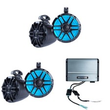 Memphis Audio  2 Pair  MXA62PS UTV / Powersports 6.5" LED Speaker Pods Incl...