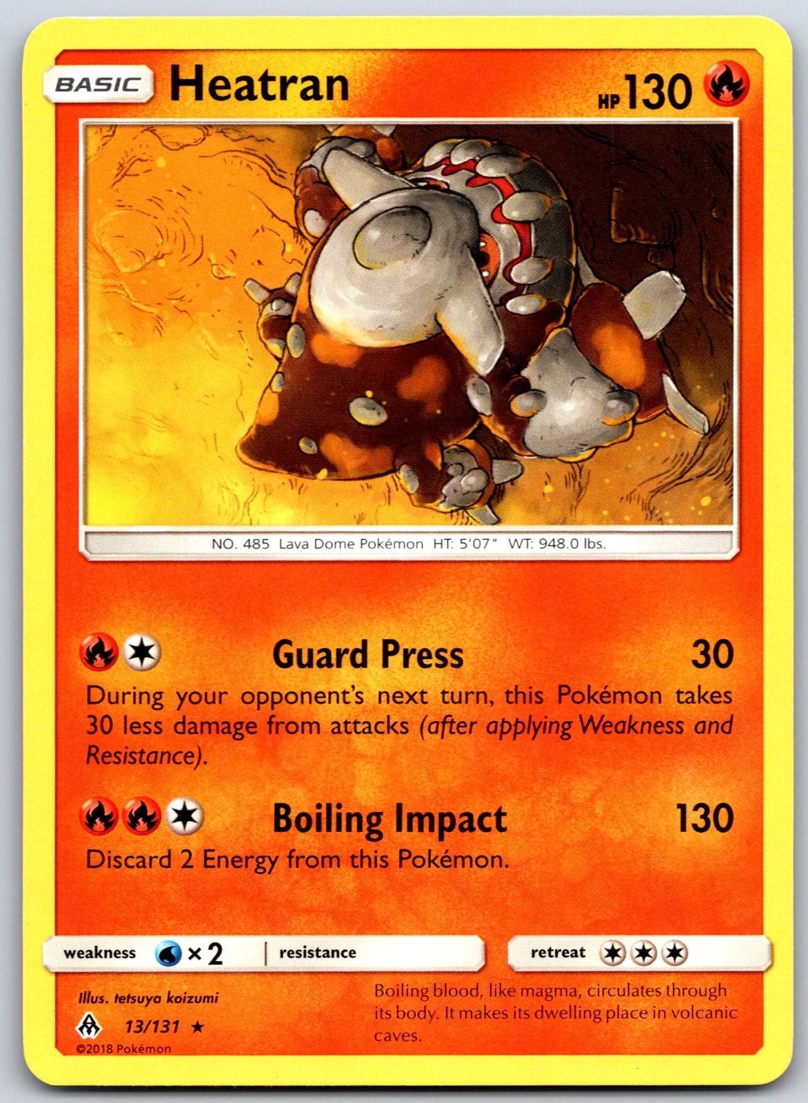 Heatran 13 R Forbidden Light Pokemon NM/M