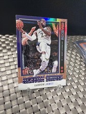 2019-20 Panini Hoops Action Shots Holo Foil #4 LeBron James Los Angeles Lakers