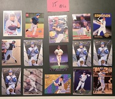 Jim Edmonds 15 card lot with rookies, ALL EDMONDS, Angels, Cubs, Cardinals