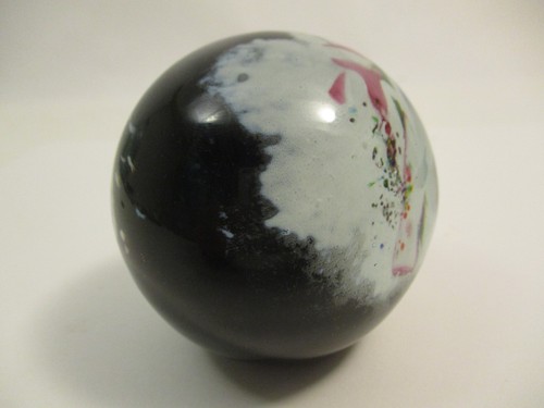 Vintage 1986 Glass Eye Studio Paperweight Dichroic Art Glass White Black 2.5" - Picture 4 of 8
