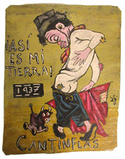 DE COLECCIÓN HP MEXICANO HOJALATA RETABLO MEXICANO SUPERESTRELLA CANTINFLAS: su primera película de 1937