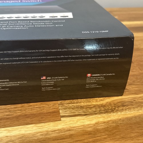 D Link DGS 1210 10MP 10 PORT GIGABIT SMART MANAGED RACKMOUNT PoE SWITCH F24 - Afbeelding 6 van 14