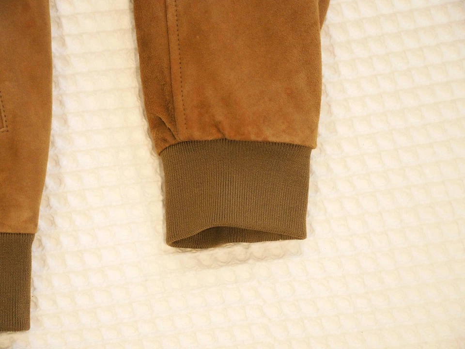 £320 NEW LEVI'S SUEDE VARSITY BOMBER JACKET HARVEST GOLD 696460000 LARGE TAN - Image 4 of 4