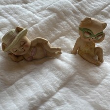 Vintage Enesco1980 Sunning Pig Figurines