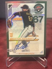 Braxton Ashcraft 2025 Panini Prospect Edition Green Holo Auto No. 145 Pirates