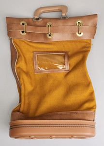 OTCO Security Locking Mail Canvas Bank Money Transport Bag 12" x18" w/ Key, Nice