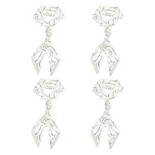 4Pcs Long Thin Head Scarf, Hair Scarves(White, Stripe)