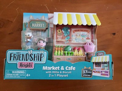 Friendship Heights Market & Cafe With Millie & Biscuit 2 In 1 Playset NEW SEALED