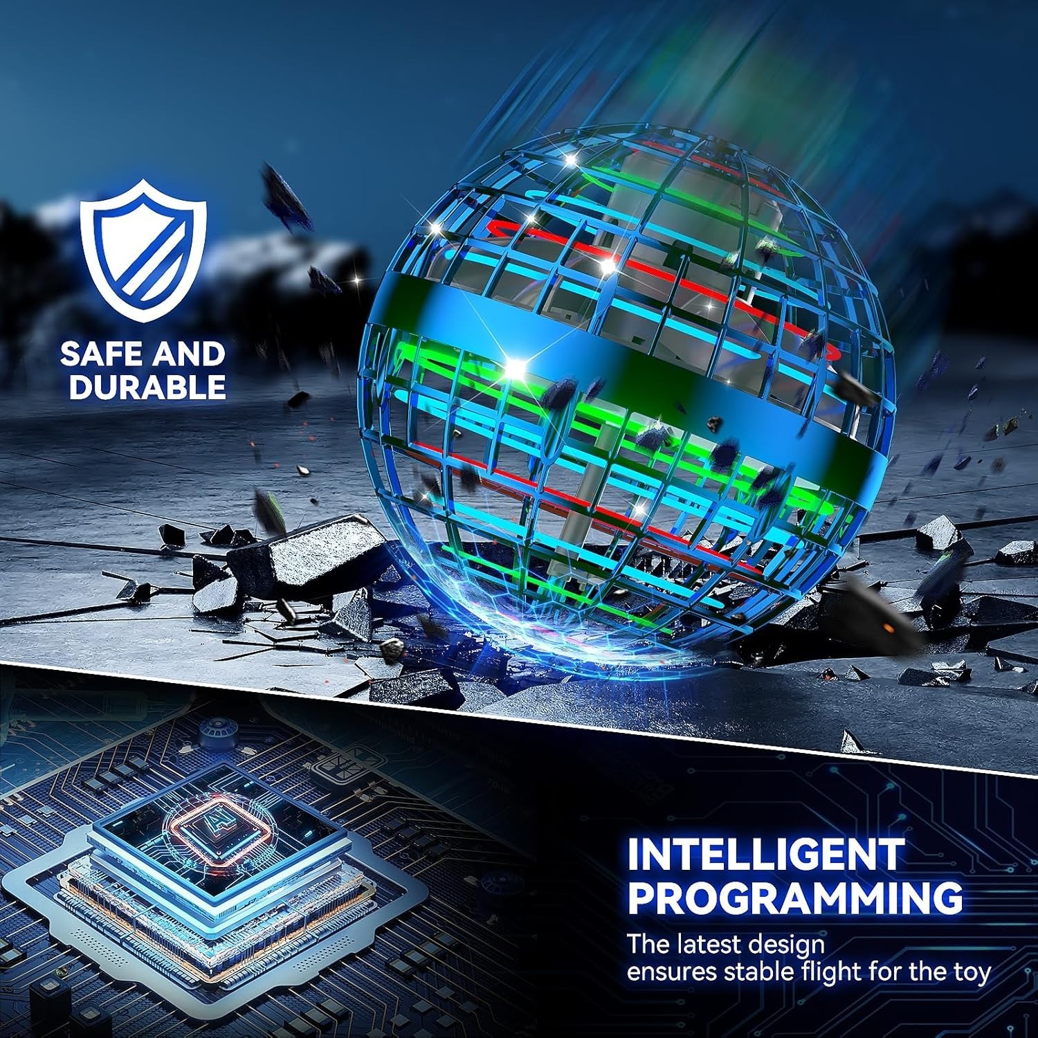 2025 AI Flying Orb Ball Toy, Cosmic Globe Boomerang Hover Ball Galactic Fidge...